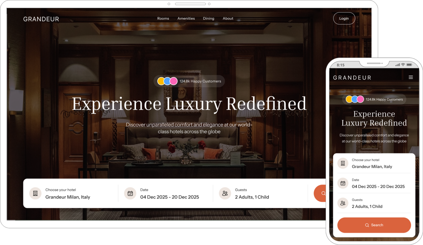 custom hotel booking engine