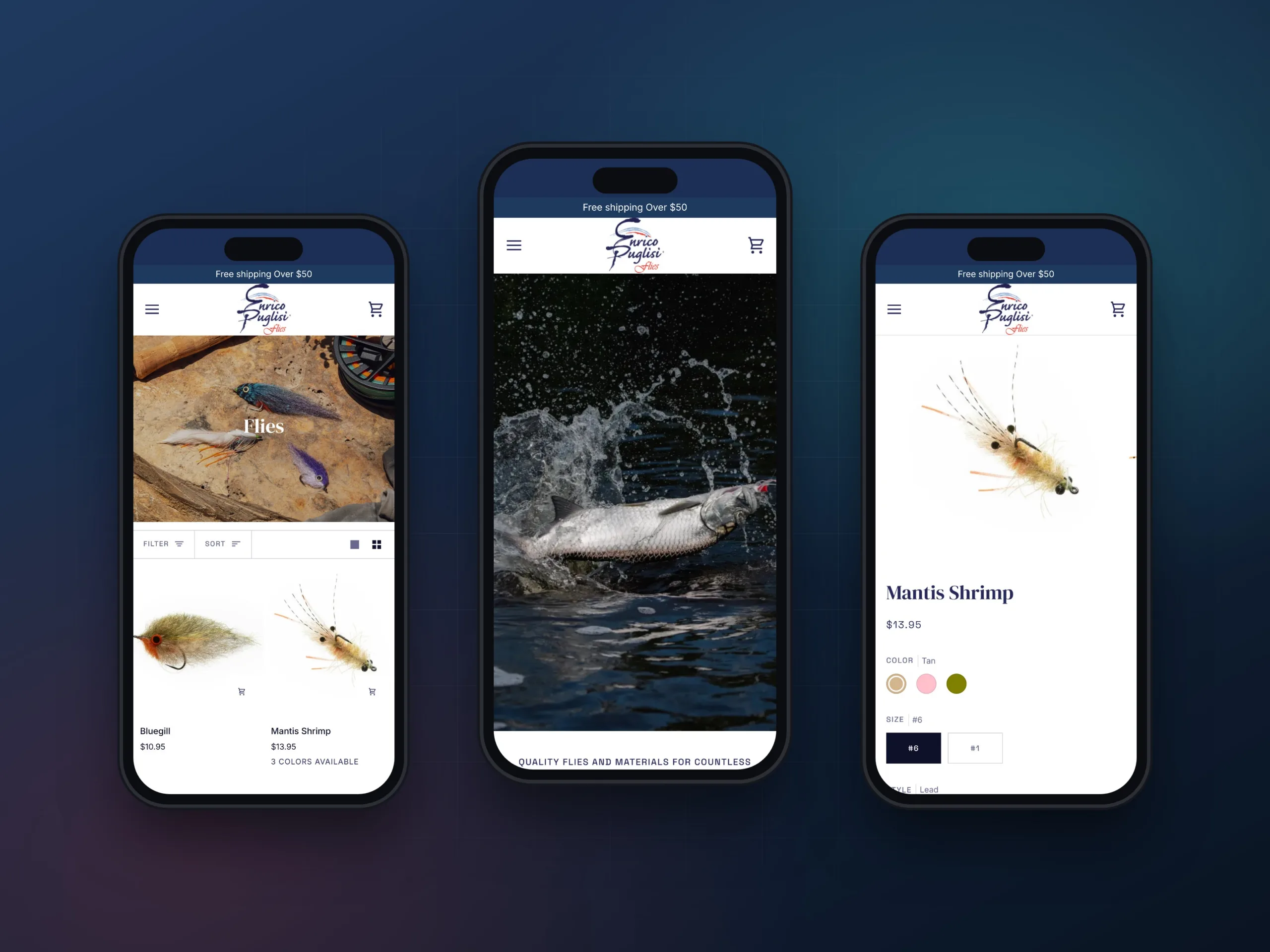 EP flies website on mobile screens